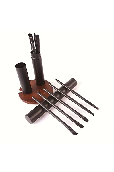 Choice4 مجموعة فرش تجميل سوداء مكونة من 5 قطع، فرشاة ناعمة لظلال العيون وكونس...