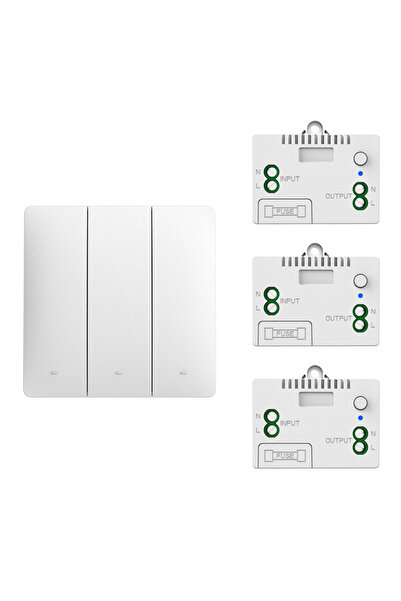 Choice3 white 3gang 1-3 Wireless RF 433mhz Remote Control Switch 1/2/3 gang W...