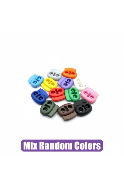 Choice8 Mix Random Colors 12Pcs Plastic Cord Lock Stopper Toggle Clip Block R...