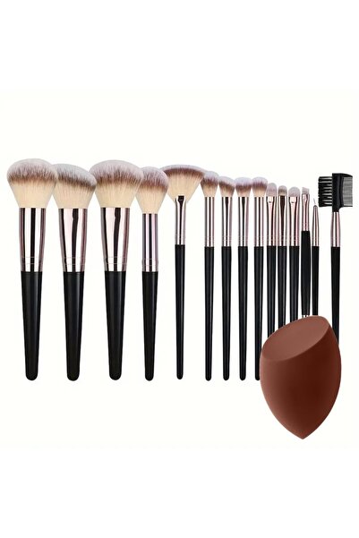 Choice10 16Pcs BrownMakeupEgg Professional 3-20PCS Makeup Brushes Set Soft Fl...