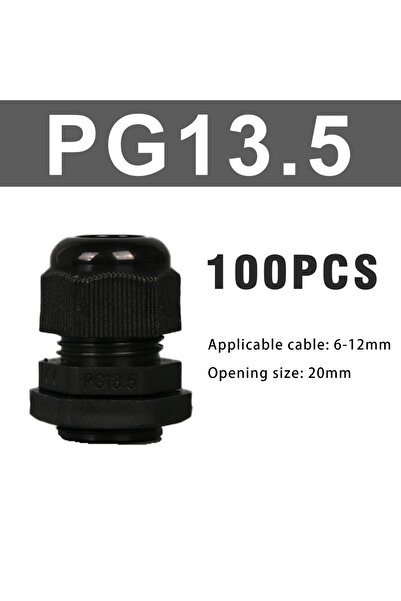 choice2 غدة كابل مقاومة للماء من النايلون، لون أبيض وأسود، PG13.5، 100 قطعة، ...