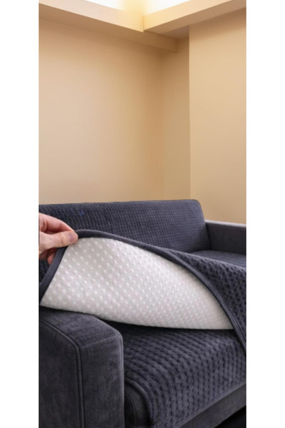 KADİM TEKSTİL Kaydırmaz Süngerli Koltuk Örtüsü