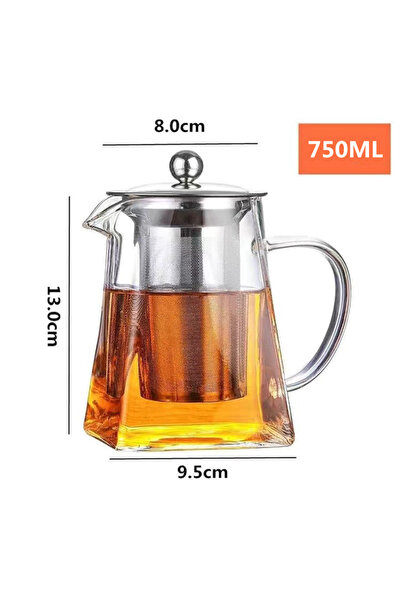 choice2 750ML Glass Teapot with Infuser Tea Set Kettle Maker Infusers Jug Tea...
