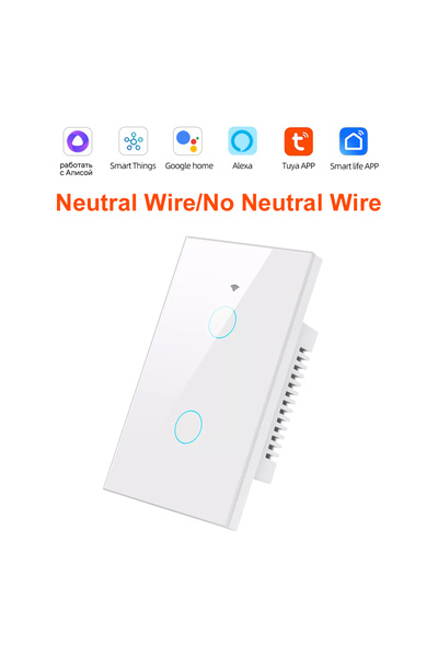 Choice5 مفتاح إضاءة ذكي ثنائي الاتجاه يعمل باللمس بتقنية الواي فاي والبلوتوث،...