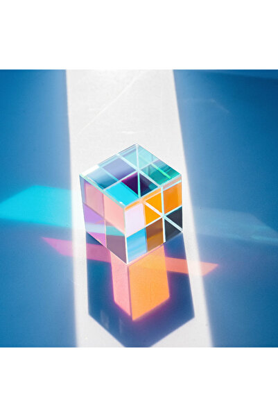 Choice1 مكعب صغير 2 سم من الكريستال K9، خرز زجاجي بصري، موشور تشتيت RGB، مكعب...