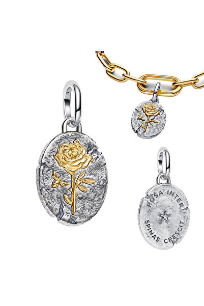 Choice65 AMC7257 Vintage 925 Sterling Silver Charms Plum Blossom Snake Seal P...