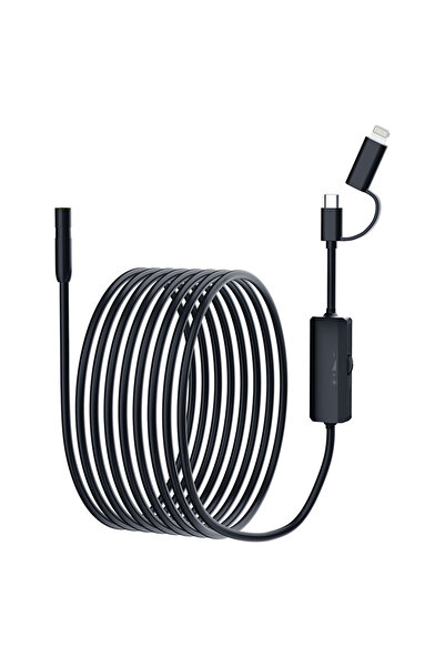 choice2 1m 8mm 720P 8MM Endose Camera 2 in 1 IOS Type-C Mini Inspection Camer...