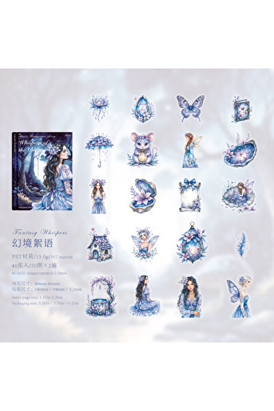 Choice5 1 40 ورقة ملصقات شخصيات سحرية قوطية، ملصقات عتيقة من مادة PET ذات طاب...