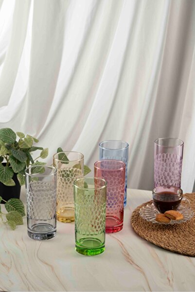 crystalhome 6 Colorful Soft Drink Cup Set