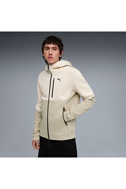 Puma Pumatech Full-Zip Hoodie Dk Men's Casual Jacket 63441587 Cream