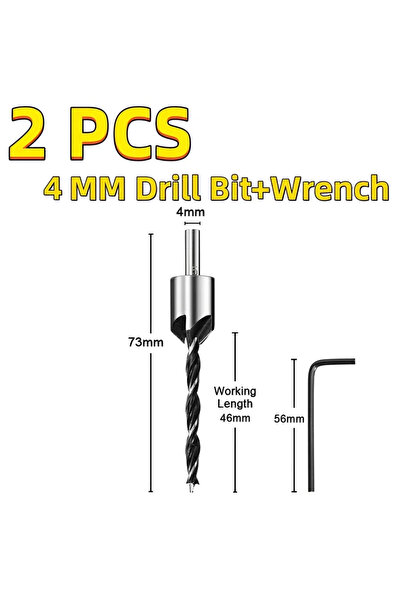 Choice3 4MM Silver 3mm-10mm HSS Countersunk Drill Bit Set Reamer Woodworking ...