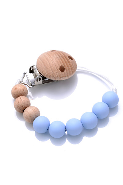 Choice10 Sky blue Baby Beech Pacifier Clip Round Colorful Silicone Teething B...
