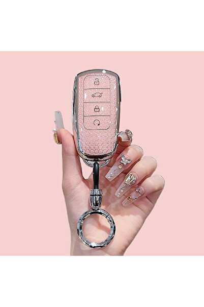 Choice4 غطاء حماية فاخر من مادة TPU نمط ماسي ماسية وردية اللون، متوافق مع هوا...