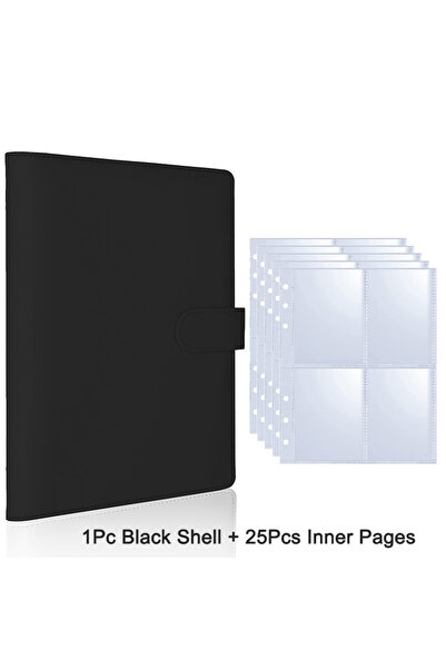 choice2 Black-25 pages 25pcs Page(4 Grids) Photo Card A5-Binder Kpop Photo Al...