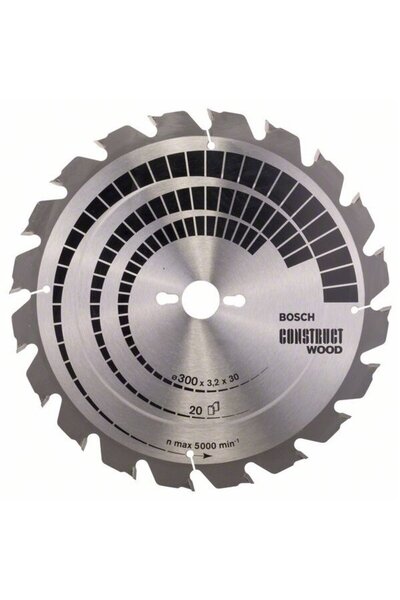 Bosch Construct Wood - Lamă de ferăstrău circular pentru lemn cu cuie, 315x30...