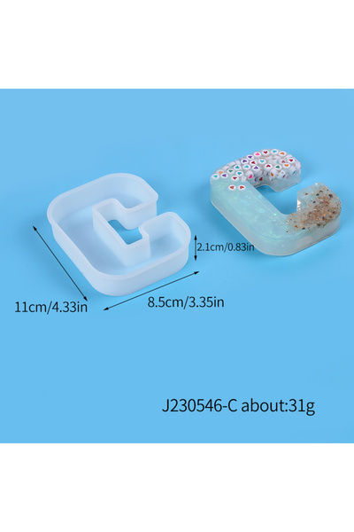 Choice23 C A to Z Large Letter Silicone Mold Capital Alphabet Epoxy Molds DIY...
