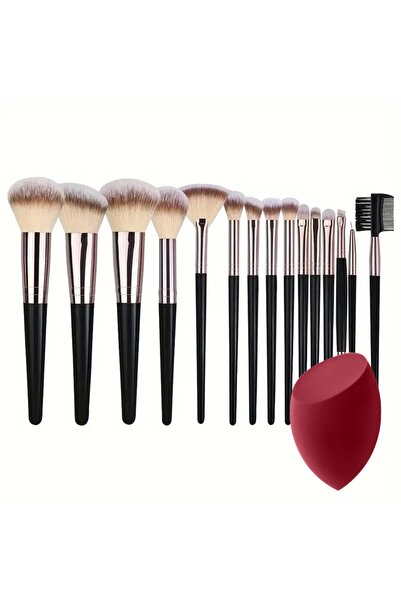 Choice8 16Pcs RedMakeupEgg Professional 3-20PCS Makeup Brushes Set Soft Fluff...