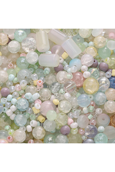 Choice7 30g style2 3-12mm 30G/Bag Glass Mixed Beads Full of Vitality, Unique ...