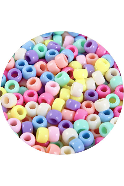 Choice15 6mm FZ-SSZ-13 1000Pcs Multicolor Pony Beads Set Plastic Pony Beads M...
