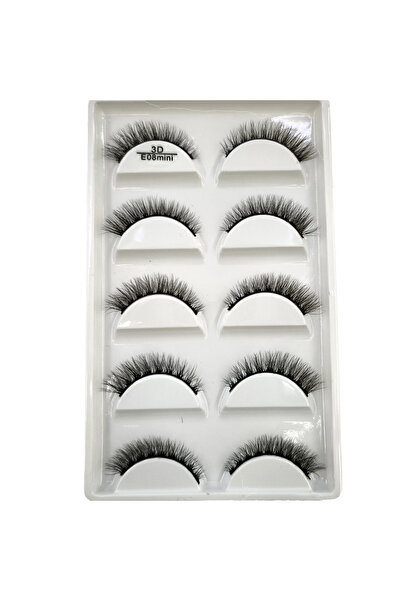 Choice11 5pairE08mini AMSNCN NEW 5Pair 100% Real 3D Mink Lashes Soft Natural ...
