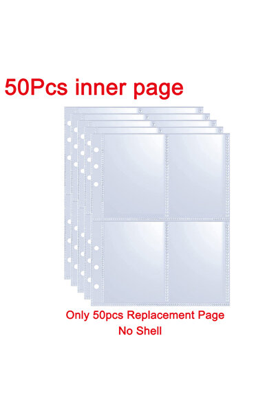 Choice5 50pcs page-no shell 25pcs Page(4 Grids) Photo Card A5-Binder Kpop Pho...