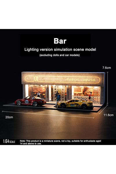 choice2 Tavern 1/64 Tavern Restaurant Model Scene with Lamp Version Simulatio...
