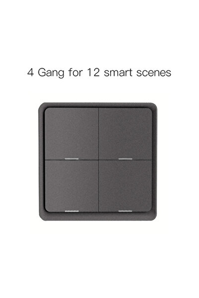 Choice3 MOES 4 Gang Gray MOES 4 Gang Tuya ZigBee Wireless 12 Scene Switch Pus...