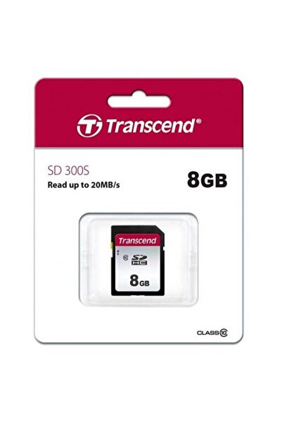 Transcend SDC300S SDHC Memory Card, 8GB, Class 10
