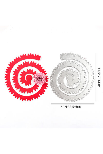 Choice6 قوالب تقطيع ثلاثية الأبعاد كبيرة الحجم على شكل أزهار حلزونية ملفوفة، ...