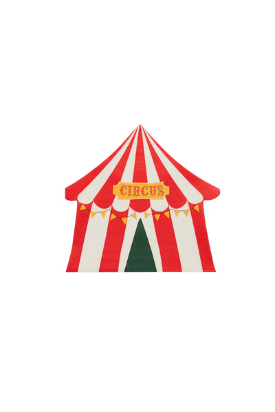 Hootyballoo مناديل ورقية بنقشة خيمة السيرك، 16 قطعة