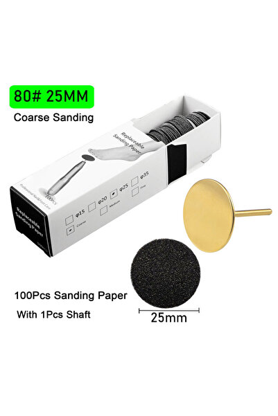 Choice6 80grit Set I 100Pcs Sandpaper With Metal Nozzle For Foot Files Dead S...