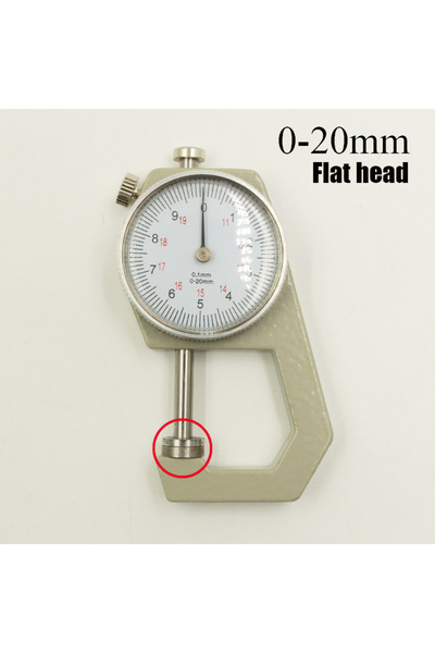 Choice1 مقياس دقيق لسمك جلد، مسطح، قطعة واحدة، من 0 إلى 20 مم، أداة قياس مصنو...