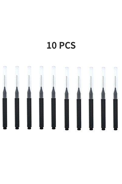 Choice4 ١٠ قطع من فرش الحواجب الصغيرة المحمولة السوداء ١٠/٥٠ قطعة، فرشاة رفع ...