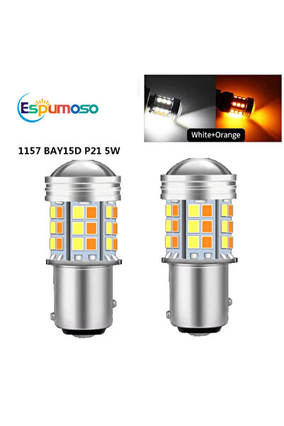 Choice1 قطعة واحدة من مصباح LED ثنائي اللون T25 3157 BAY15D ثنائي اللون T25 7...