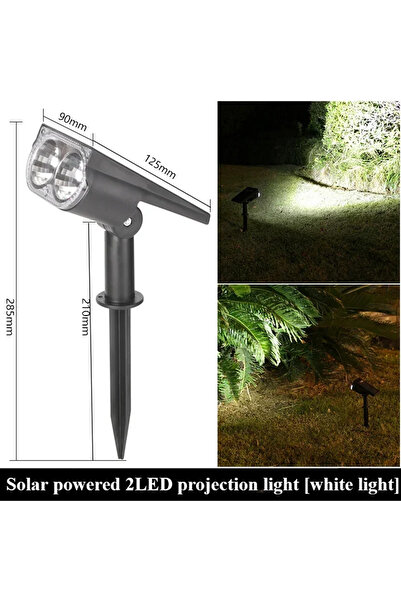 Choice3 مصباح XIWANGFIRE ثنائي LED يعمل بالطاقة الشمسية، بإضاءة بيضاء، مزود ب...