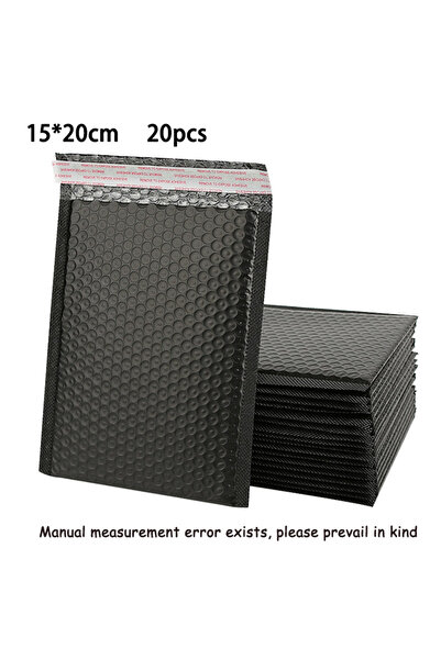 Choice3 15x20cm 20pcs Black Bubble Envelope Bags Self-Sealing Mailing Bags In...