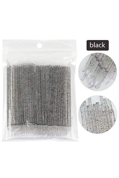 Choice5 C539-glitter black 100Pcs Eyelash Cleaning Brush Lash Extension Micro...