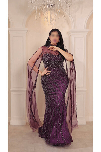 domiga Mermaid Evening Dress in Purple