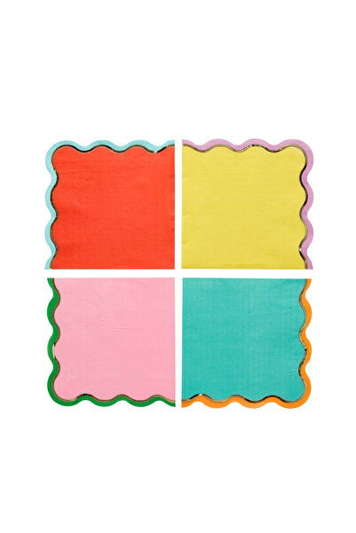 Hootyballoo Premium Brights Paper Napkins 16Ct