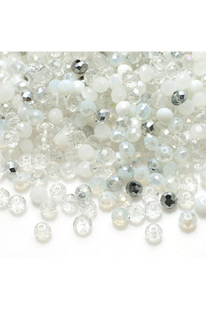 Choice3 01Bai 200Pcs/Lot 6MM Mixed Crystal Glass Faceted Loose Spacer Round B...