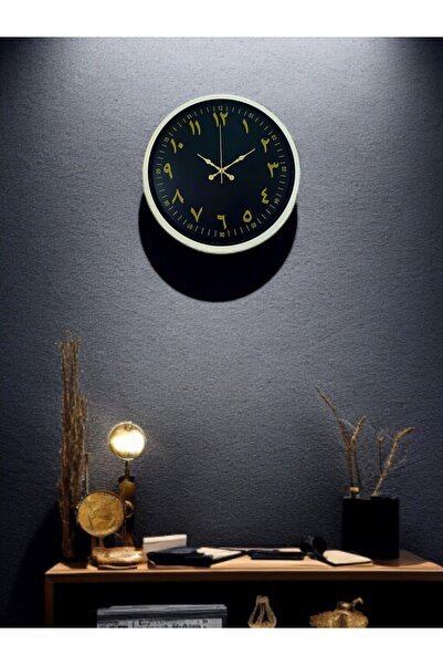 Lunaev ساعة حائط بأرقام عربية مقاس 36 سم