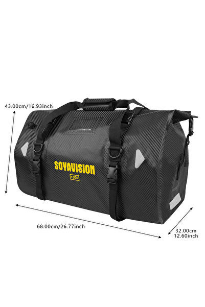 Choice15 حقائب خلفية مقاومة للماء مصنوعة من ألياف الكربون، سعة 100 لتر، للدرا...