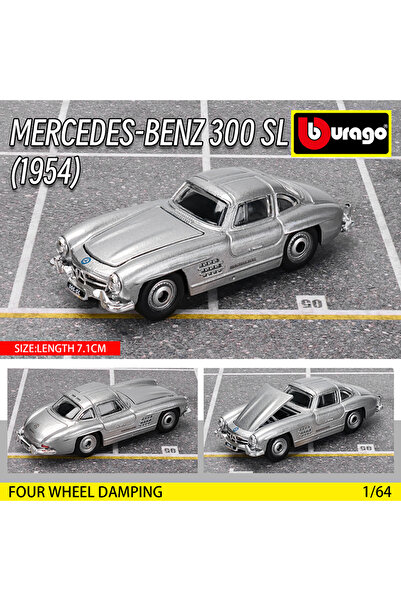 Choice1 مجموعة نماذج سيارات مرسيدس بنز 300 إس إل 1954 من بوراجو بمقياس 1:64، ...
