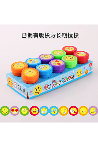 Choice5 Smiley Face 10pcs Assorted Stamps for Kids Self-ink Stamps Children T...