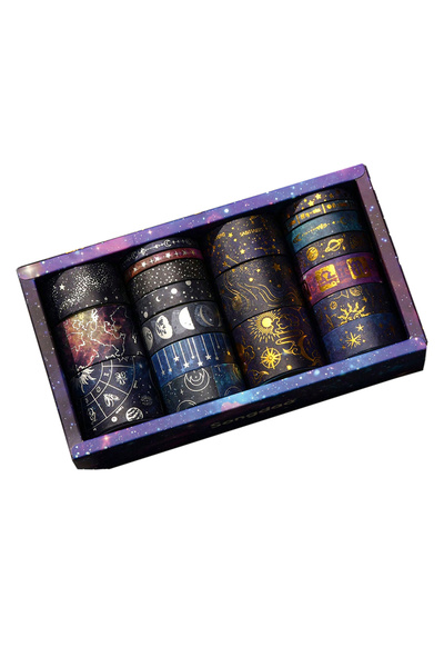 Choice3 شريط سماء مرصعة بالنجوم، 6 لفات من شريط واشي بنمط سماء مرصعة بالنجوم،...