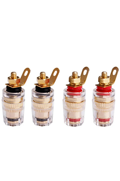 choice2 4pcs Small-Short 4Pcs Brass Crystal Binding Post for Thread Audio Spe...