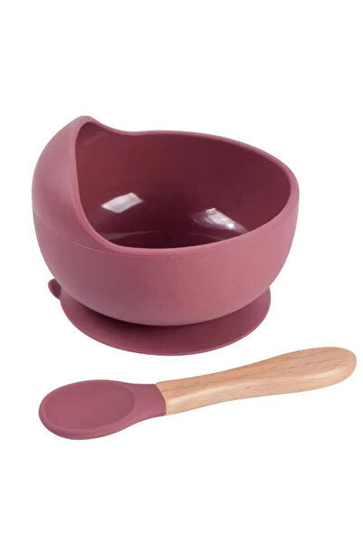 Choice1 وعاء طعام سيليكون عالي الجودة مقاوم للانسكاب، لون عنابي، أطباق أطفال،...