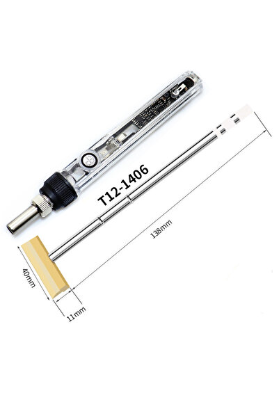 Choice3 مكواة لحام T12 1406 T12 مع رأس ضغط ذوبان ساخن T12 وملعقة طرفية من الس...