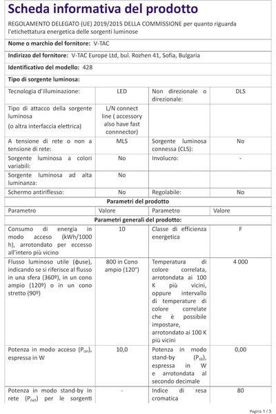 V-TAC VT-10, Προβολέας LED εξωτερικού χώρου με λευκό φως, IP65, 10W, 4000K