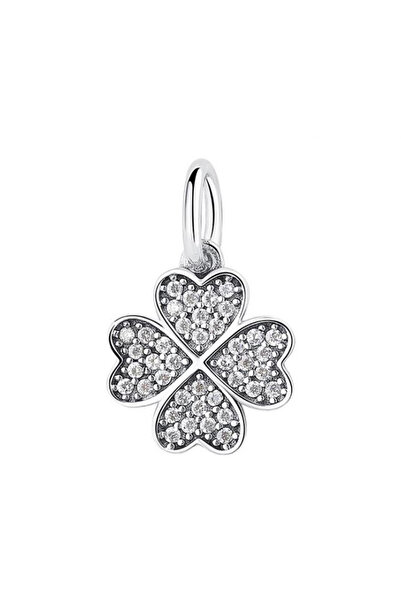 Choice49 B2672 خاتم فضي عيار 925 مزين بخرز أخضر لامع على شكل ورقة برسيم رباعي...